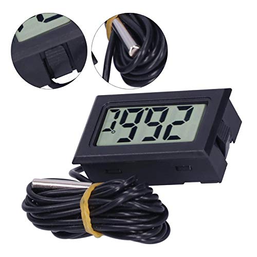 Dijital Termometre, - 50-110℃ Dijital Higrometre, Sera için Bahçe için ABS (Siyah)