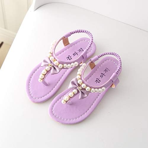 Moonker Bebek Erkek Kız Yaz Sandalet plaj ayakkabısı için 1-12 Yaşında Çocuk Çocuk İlmek İnci Prenses Tanga Sandalet