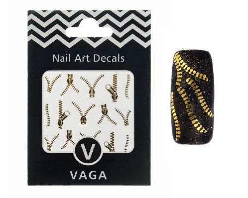 Altın Açık Fermuarlar Fermuarlar Tasarımlar Nail Art Etiketler/Çıkartmaları Süslemeleri Tarafından VAGA