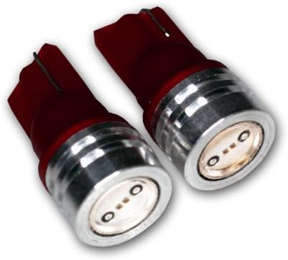 TuningPros LEDDSI-T10-RHP1 Yönlü Sinyal Göstergesi LED ampuller T10 Kama, yüksek Güç LED Kırmızı 2-pc Seti