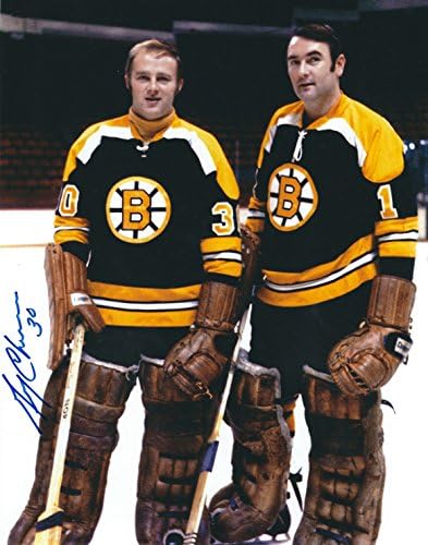 İmzalı Gerry Cheevers 8x10 Boston Bruins Fotoğrafı