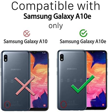 Samsung Galaxy A10e Kılıfı, Temperli Cam Ekran Koruyuculu Galaxy A10e Kılıfı, Samsung Galaxy A10e için HNHYGETE Şeffaf Darbeye