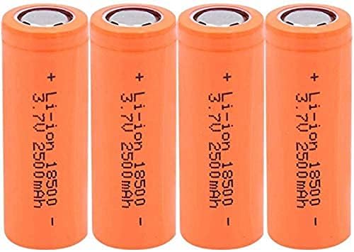 Lithium Ion Battery Baterías De Iones De Litio De 3 7V 18500 2500Mah Recargables para Lámpara Led De Bicicleta Eléctrica,4pieces