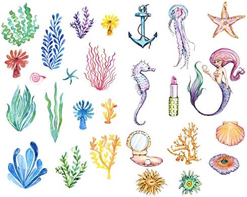 Seasonstorm Deniz Çim Mermaid Kawaii Estetik Pastel Sanat Gündem Dergisi Planlayıcısı Kırtasiye Çıkartmalar