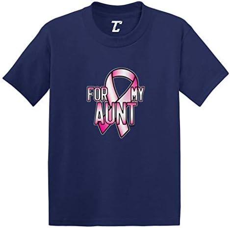 teyzem için-Meme Kanseri Şerit Bebek / Yürümeye Başlayan Pamuklu Jarse T-Shirt