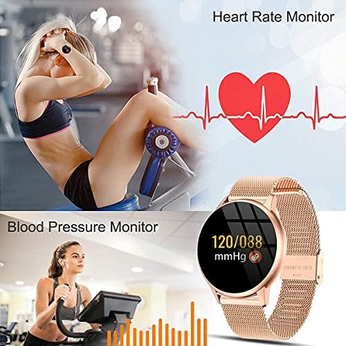 Kadınlar için akıllı saat, Android Telefonlar için iQuark akıllı saatler Kalp Hızı Kan Basıncı Uyku Monitörü ile iOS Spor İzci