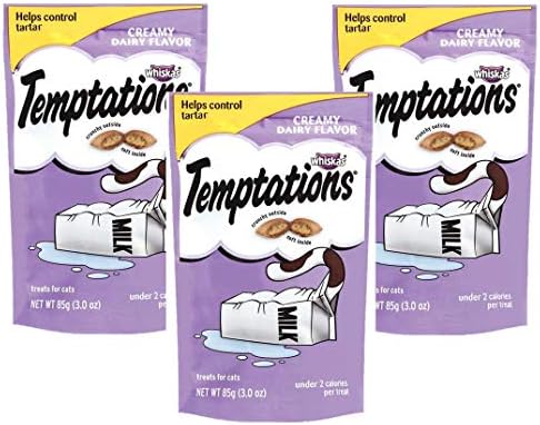 Whiskas Temptations Kremalı Süt Kedisi 3oz Davranır (3'lü Paket)