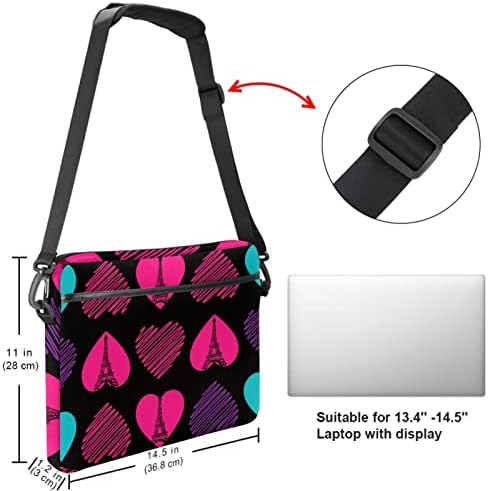 Paris Eyfel Kulesi Aşk laptop çantası Kadınlar için Messenger omuzdan askili çanta 14.5 İn Laptop taşıma çantası İş Evrak Çantası