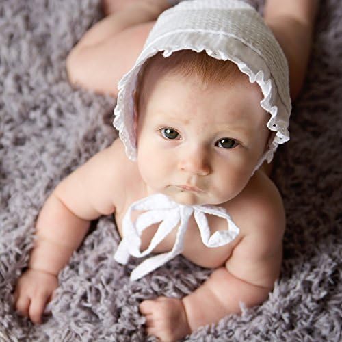 Huggalugs Bebek Kız Klasik Bonnet Kuşgözü Dantel / Gofre Çiçek veya Klip Nokta Kumaşlar / UPF 25+
