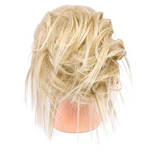 Dağınık Bun Saç Parçası Saç Tousled Updo Saç Parçaları İle Elastik lastik Bant Uzantıları Scrunchies Postiş Kadınlar için(24T613C)