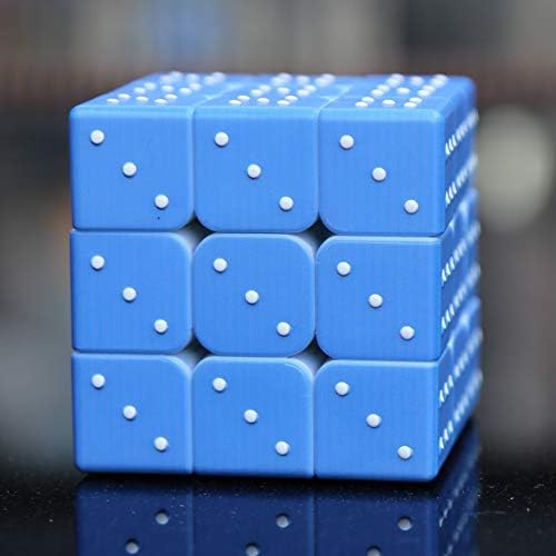 Hız Küp 3x3x3 3D Kabartma Etkisi Braille Sihirli Küp Bulmaca, IQ Oyunları Bulmacalar için Özel Kör, 5.6 cm