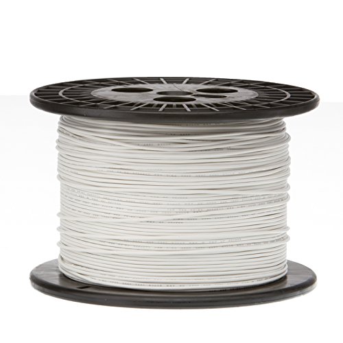 28 AWG Gauge Katı Bağlantı Kablosu, 500 ft Uzunluk, Beyaz, 0,0126 Çap, UL1007, 300 Volt
