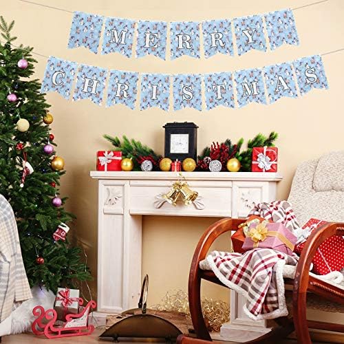 Blueangle Noel Banner ile Noel Kardan Adam / Noel Dekorasyon | Noel asılı dekorlar için Noel Partisi Tatil Malzemeleri Dekorasyon