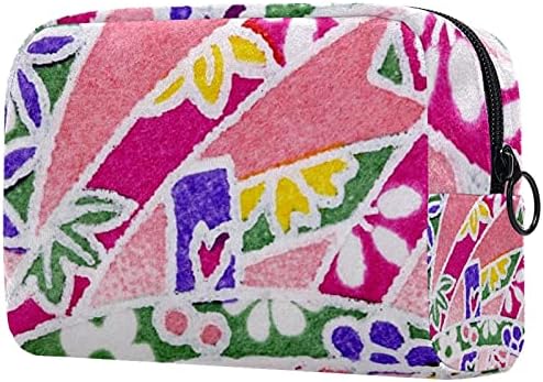 Kadınlar için Kozmetik Çantası Makyaj Çantaları, Tuvalet Malzemeleri için Küçük Makyaj Çantası Seyahat Çantaları - Japon Renkli