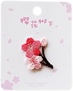 1 adet Sevimli Sakura ve Hayvanlar Köpek Kuş Kedi Işlemeli Dekoratif Sticker Giysi Ayakkabı Kapakları Dekor Sticks