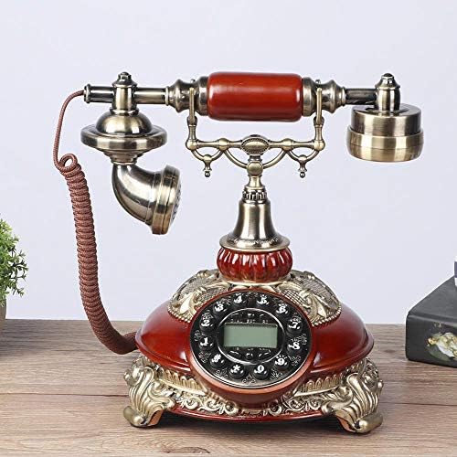 Retro Vintage Antik Stil Telefon Eski Moda Sabit Telefonlar Avrupa Tarzı Retro Arayan KIMLIĞI Ekran Telefon Sabit Ev Ofis için