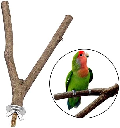 Baoblaze Kuş Papağan Levrek Doğal Ahşap Çatal Standı Birdcage Standları Aksesuarları - 15 cm/20 cm/25 cm / 30 cm