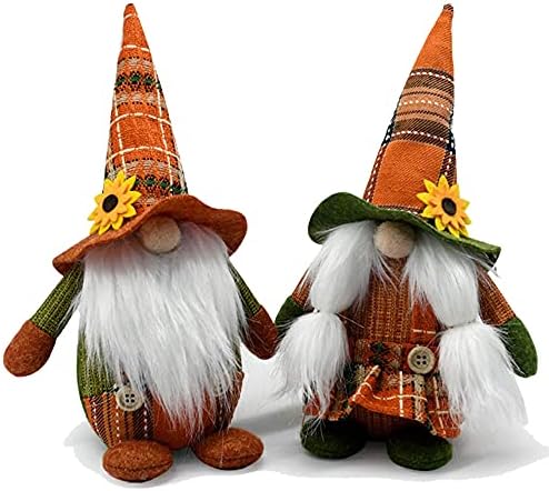 Alıpher Güz Gnome Peluş Hasat Festivali Gnome El Yapımı Meçhul Bebek Sevimli Masaüstü Dekorasyon Gnome Hasat Şükran Dekor için