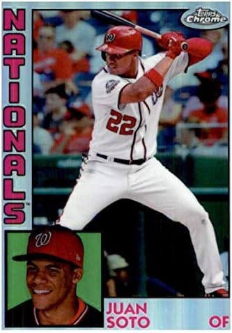 2019 Topps Krom 1984 Topps Refraktörler 84TC - 2 Juan Soto Washington Nationals MLB Beyzbol Kartı NM-MT