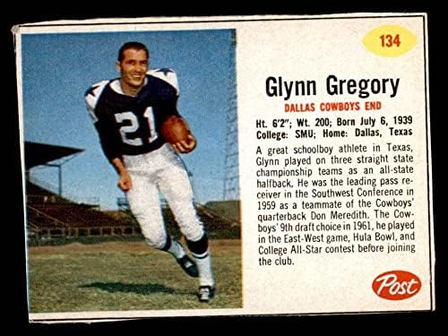1962 Sonrası Tahıl 134 Glynn Gregory Dallas Kovboyları (Futbol Kartı) VG / ESKİ Kovboylar SMU