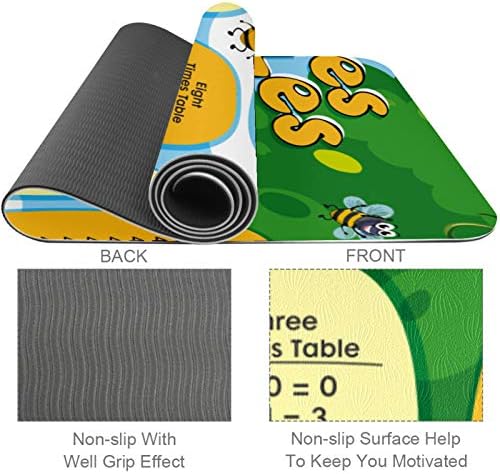 Siebzeh Çarpım Tabloları Arılar Premium Kalın Yoga Mat Çevre Dostu Kauçuk Sağlık ve Fitness Her Türlü Egzersiz için Kaymaz Mat