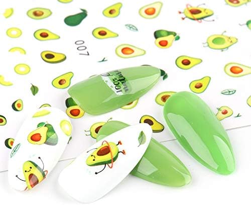 3D Muz Meyve Sticker Kaydırıcılar Çivi Ananas Karpuz Desen Yapıştırıcı Çıkartmaları Tüm Manikür Yaz Dövme CH1804 - 1 1804-10