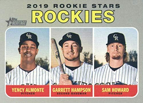 2019 Topps Miras 396 Garrett Hampson / Sam Howard / Yency Almonte Colorado Rockies Çaylak Beyzbol Kartı