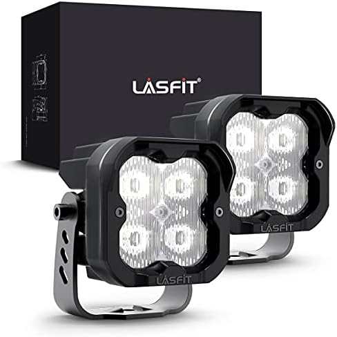 LASFIT Led bakla ışık, 3 Pod ışıkları beyaz SAE sürüş spor ışın, süper parlak Offroad ışık bakla ile TIR Optik IP68 su geçirmez