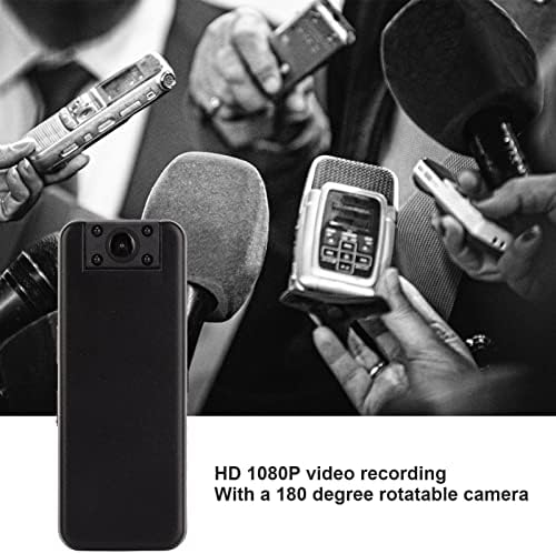 Mini Vücut Kamerası, Gece 180° Dönebilen 1080P Taşınabilir Video Kaydedici Hareket Algılama Ev Güvenliği için 120° Geniş Açı