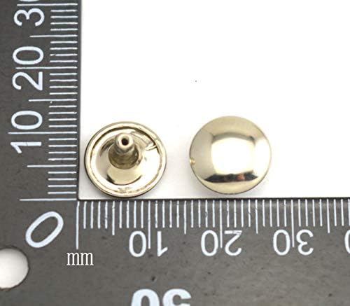 Wuuycoky Simli Çift Kap Deri Perçinler Boru Şeklindeki Metal Çiviler Kap 15mm ve Sonrası 8mm Paketi 60 Takım