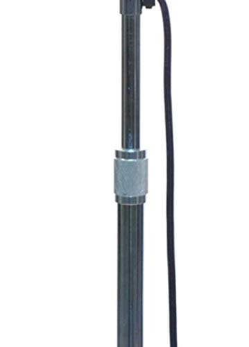 Grafco 220V Mobil Tabanlı Gooseneck Zemin Lambası, Krom, Yüksekliği Ayarlanabilir, 60 Watt Maks, 1697-1M-220
