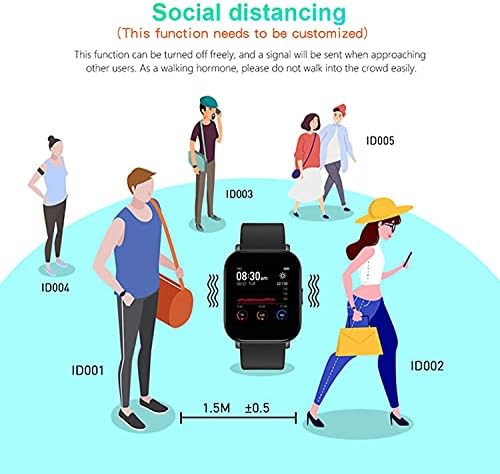 Akıllı izle, Fitness Tracker 1.4 for Android Phones, Fitness Tracker with Body Temperature Heart Rate, Etkinlik Tracker with