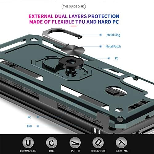 Samsung Galaxy A21 Telefon Kılıfı, Samsung A21 Kılıf (Değil Fit A20) ile [2 Paketi] Temperli Cam Ekran Koruyucu, LeYi [Askeri