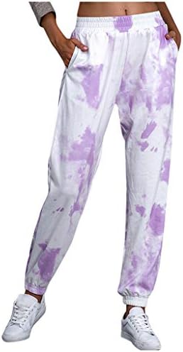 KAQI Batik Jogger Kızlar 2020 Kış Kadın Sweatpants Cepler ıle Pamuk Rahat Elastik Bel Spor Pantolon