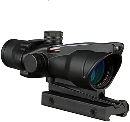4X32 Avcılık Tüfek Kapsam Sight Gerçek Fiber Optik Grenn Kırmızı Nokta Işıklı Etched Reticle Taktik Optik Sight