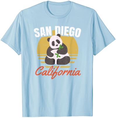 San Diego Gömlek-Retro Panda Hayvanat Bahçesi-Kaliforniya Eyalet T Gömlek T-Shirt
