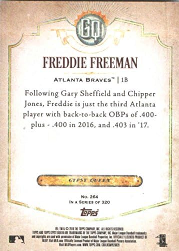 2018 Topps Çingene Kraliçesi 264 Freddie Freeman Atlanta Cesur Beyzbol Kartı-GOTBASEBALLCARDS