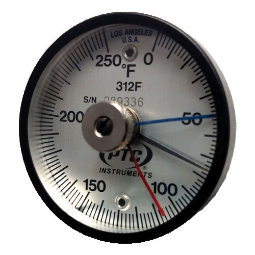 PTC 312FMM Manyetik Yüzey Termometresi Max-Min Eller 0 ° ila 250°F.
