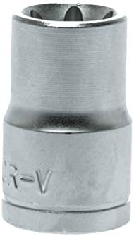 Teng Tools E11 1/2 İnç Sürücü Dişi Harici E-Torx (Yıldız) Bit Soket-M120711-C, Gümüş