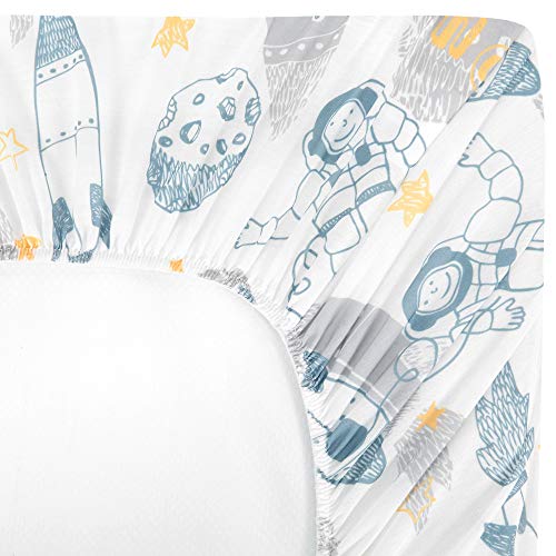 TILLYOU Jersey Örgü Ultra Yumuşak Değişen Ped yatak örtüsü Seti, Unisex Bebek Bezi Değiştirme Masa Levhalar için Bebek Erkek