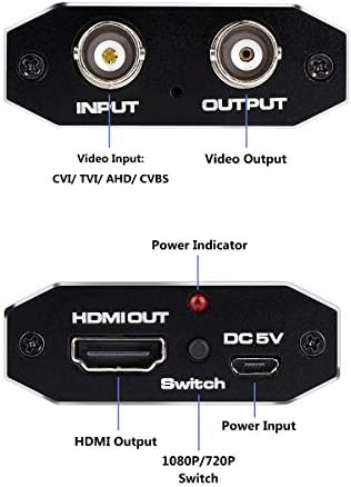 TVI/CVI / AHD HDMI Dönüştürücü, Full HD 4 K 720 P/ 1080 P/ 3MP/ 4MP/ 5MP/ 8MP BNC HDMI Video Adaptörü Monitör HDTV Dvr için