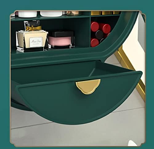 Punch-ücretsiz vanity raf duvara monte kozmetik saklama kutusu banyo lavabo tuvalet depolama raf, yeşil