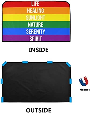 Jucciaco LGBT Gurur Gökkuşağı Araba Güneş Gölge, Evrensel Araba Arka Yan Pencere Gölge, güneş Blok Parlama UV Işınları ve Gizlilik
