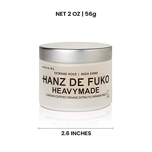Hanz de Fuko Heavymade-Yüksek Parlaklıkta Saç Şekillendirici Jel Pomad (2oz)…