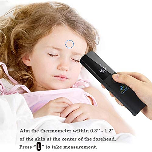 2-Pack Paket Amplim Temassız Fotoselli Kızılötesi Dijital alın termometresi Bebekler ve Yetişkinler için