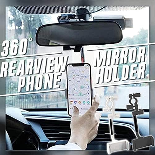 Yeni 360° Dikiz Aynası Telefon Tutacağı, Araç Dikiz Aynası Montajlı Telefon ve GPS Tutacağı, Cep Telefonu Otomobil Beşikleri,