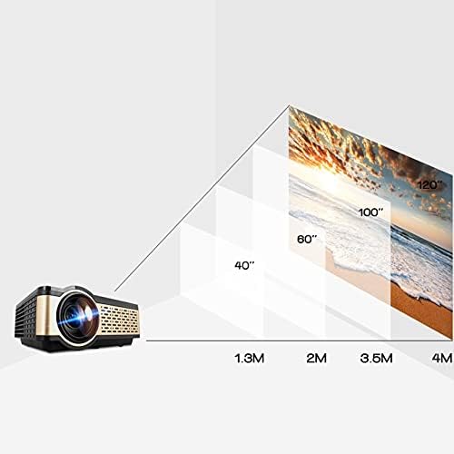 ZZABC HD Projektör 4000 Lümen WiFi Bluetooth Taşınabilir Ev Sineması Sinema Desteği 1080 p ile Hediye (Renk: WiFi Versiyonu)
