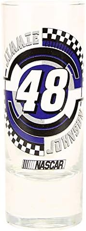 NASCAR Sürücü Logosu 2 oz Cordial Shot Cam 2'li Paket (Jimmie Johnson 48)
