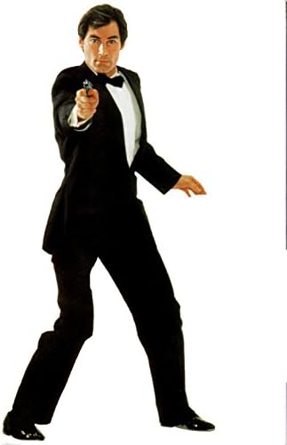 Hollywoodprop Timothy Dalton James Bond 007 LİFESİZE Karton Standup Standee Kesme Poster Oturma DAYLİGHTS Lisans öldürmek için