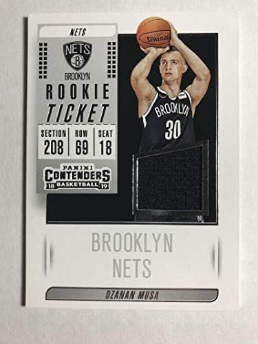 2018-19 Panini Yarışmacıları Çaylak Bilet Örnekleri Basketbol Dzanan Musa Forması / Relic Brooklyn Nets Panini'den Resmi NBA